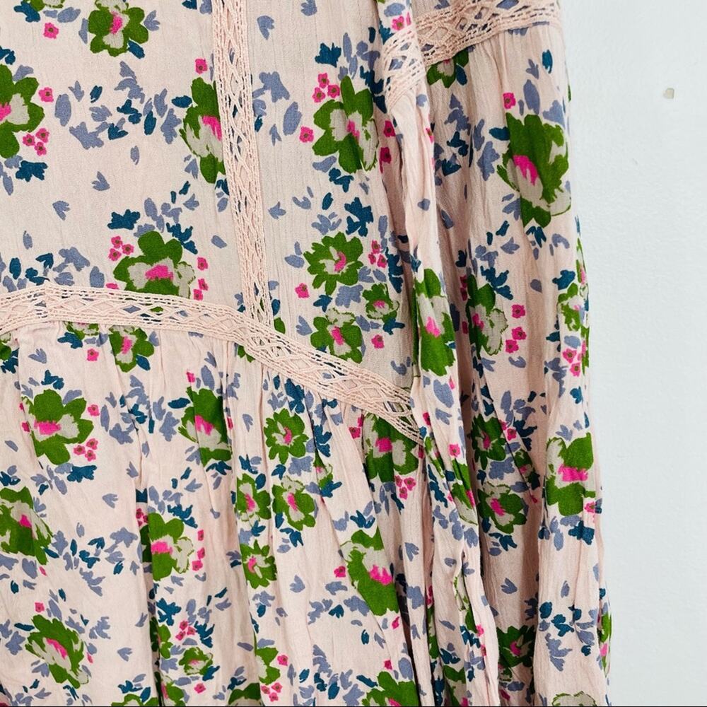NWT Matilda Jane Like A Lady Pink Floral Crochet Tunic Blouse Small - Picture 11 of 15